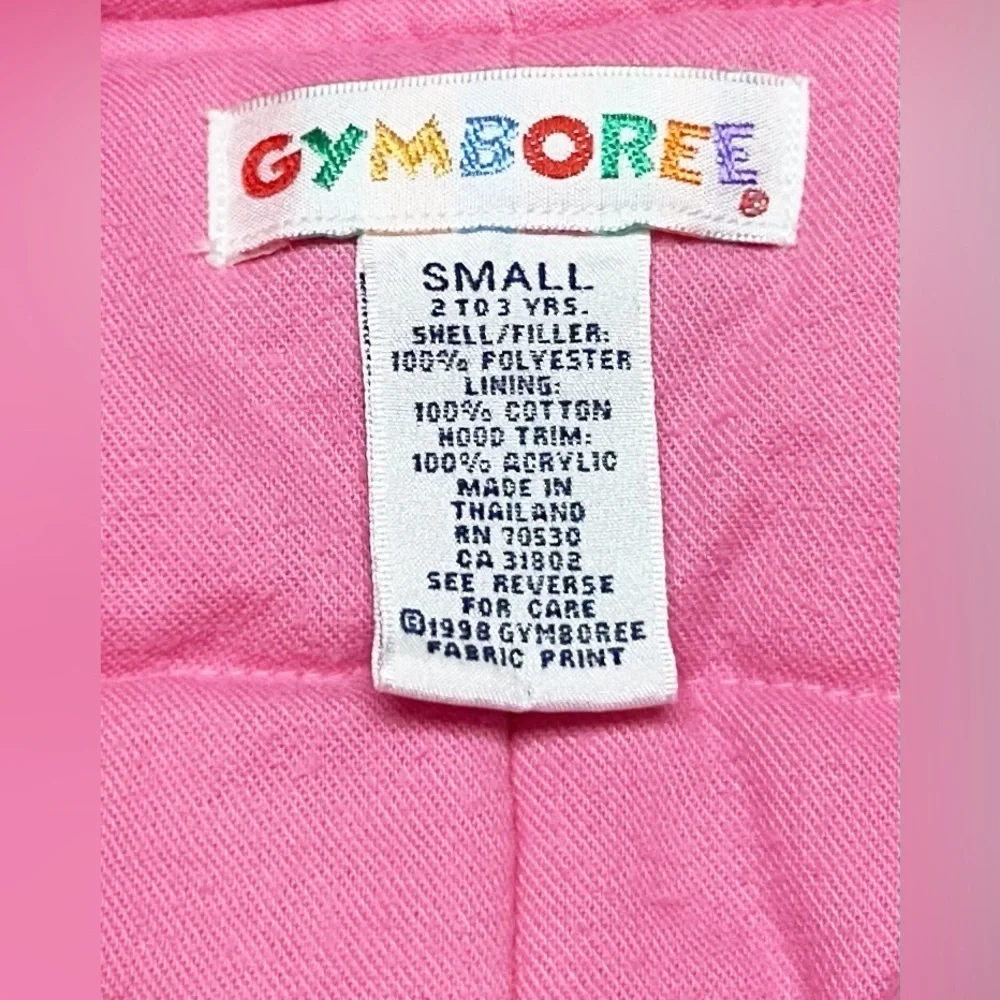 Vintage Gymboree Girls Pink Floral Snowsuit Size 2T / 3T Rare Hard to find
